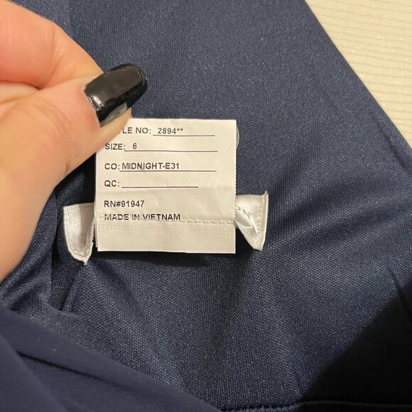 Dessy Collection Womens NWOT Blue Sleeveless Draped Chiffon Front Slit Gown Sz 6 - Picture 8 of 10